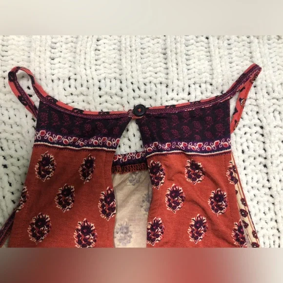 SOLD American Eagle XXS Soft & Sexy Pink Burgundy Floral Maxi Dress - Picture 11 of 14